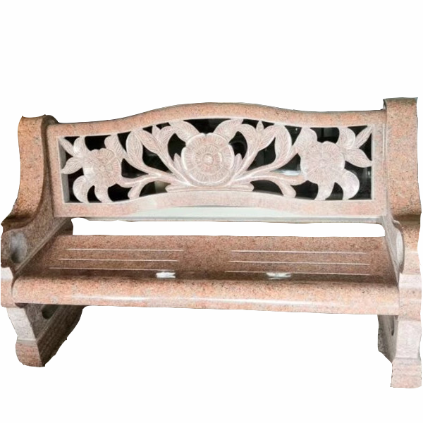 Outdoor Garden Natural Stone Bench with Back - Buy Natural Stone Bench